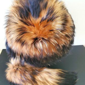 Vintage 1960's Finn Fox Raccoon Fur Hat - Small